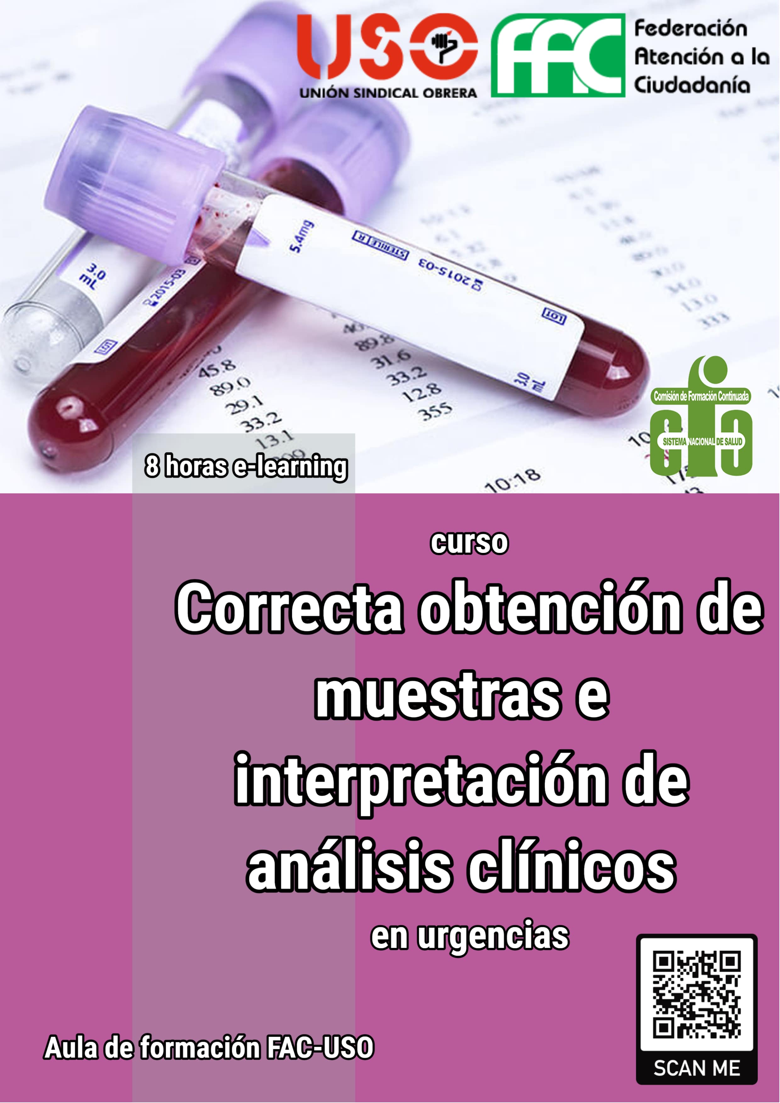 cartel curso correcta obtencion muestras febrero 2021